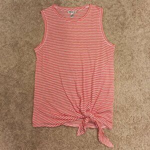 Banana Republic Sleeveless Linen Striped Top